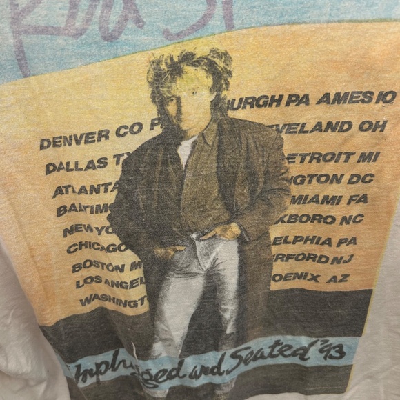 Vintage 1983 Rod Stewart Unplugged & Seated Tour Tshirt, Size XL - Picture 5 of 5